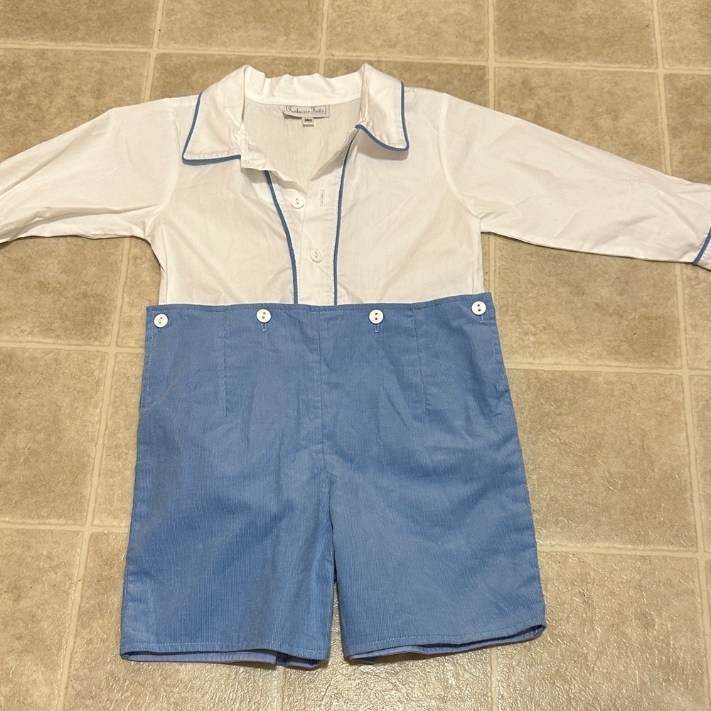 Fantasie White and Blue Kids One Piece Shorts